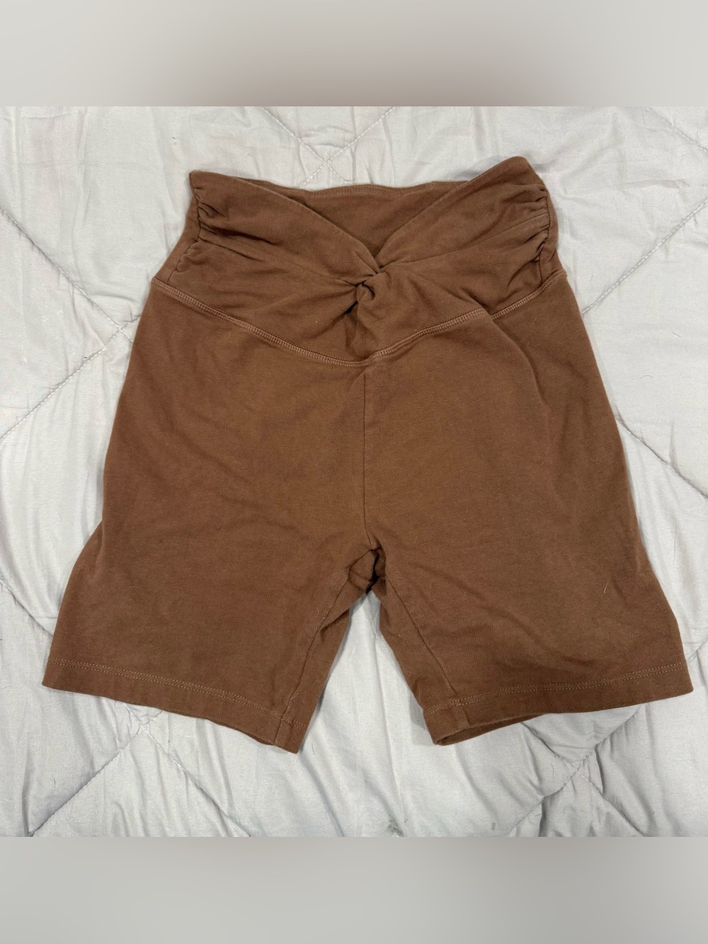 PINK Victoria's Secret Brown Twist-Front Bike Shorts